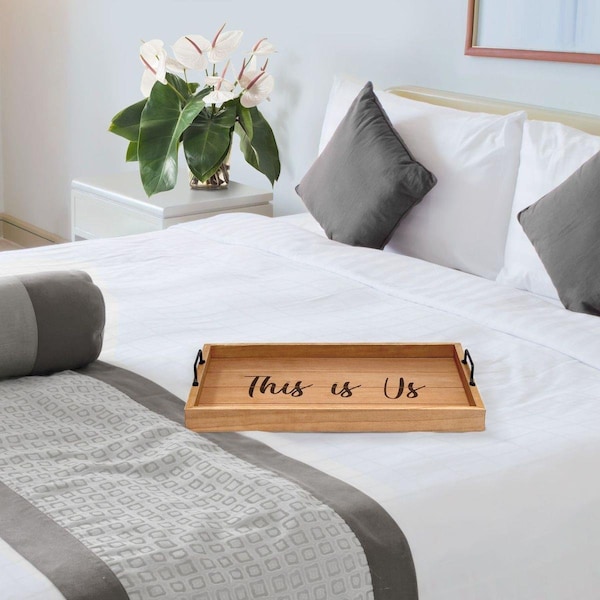 All The Rages 1550 x 12 in This is Us Elegant Designs Decorative Wood Serving Tray with Handles Natural HG2000NTU - main